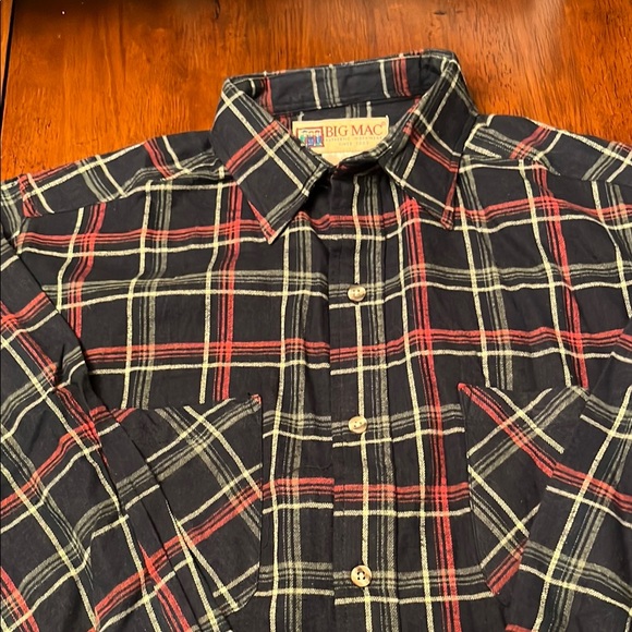 big mac Other - Men's Big Mac Blue and Red Plaid Shirt Large